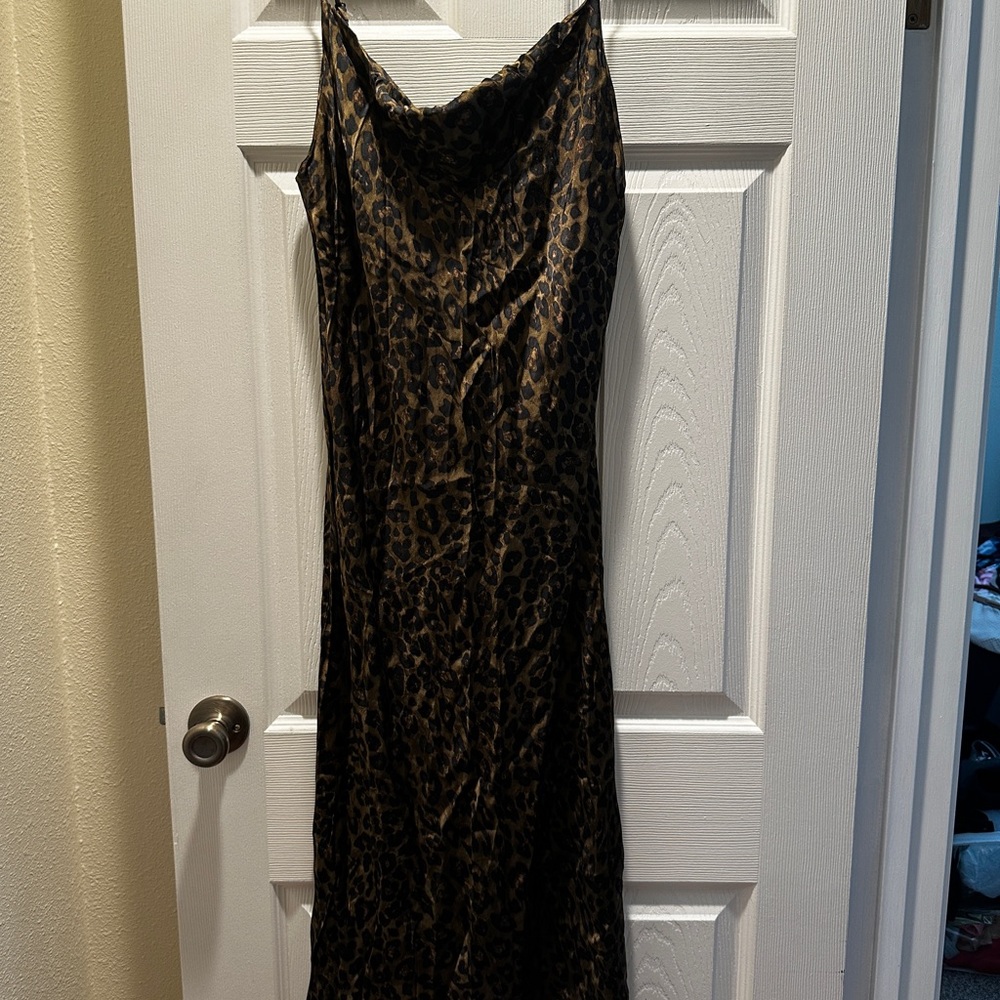 Zara Leopard Print Slip Dress